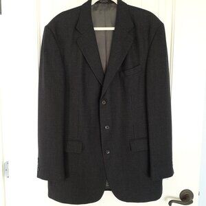 Oscar de la Renta Wool Tweed 3-Button Blazer Blue Size 44L